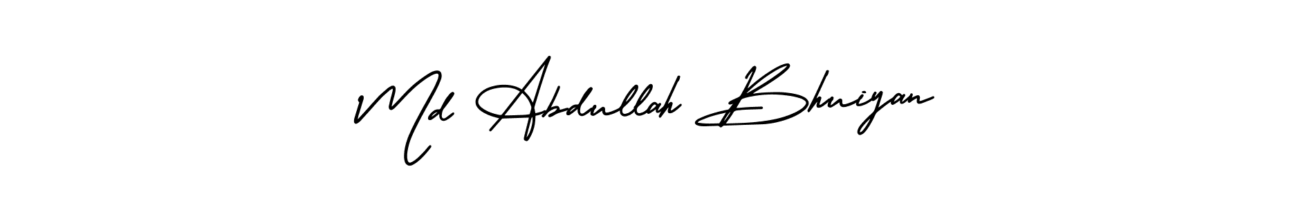 if you are searching for the best signature style for your name Md Abdullah Bhuiyan. so please give up your signature search. here we have designed multiple signature styles  using AmerikaSignatureDemo-Regular. Md Abdullah Bhuiyan signature style 3 images and pictures png