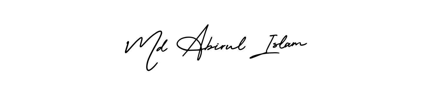 Create a beautiful signature design for name Md Abirul Islam. With this signature (AmerikaSignatureDemo-Regular) fonts, you can make a handwritten signature for free. Md Abirul Islam signature style 3 images and pictures png