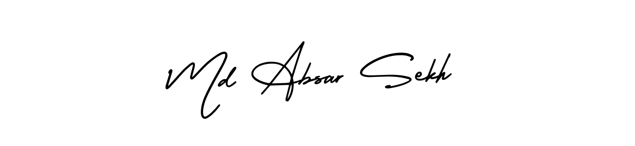 You should practise on your own different ways (AmerikaSignatureDemo-Regular) to write your name (Md Absar Sekh) in signature. don't let someone else do it for you. Md Absar Sekh signature style 3 images and pictures png