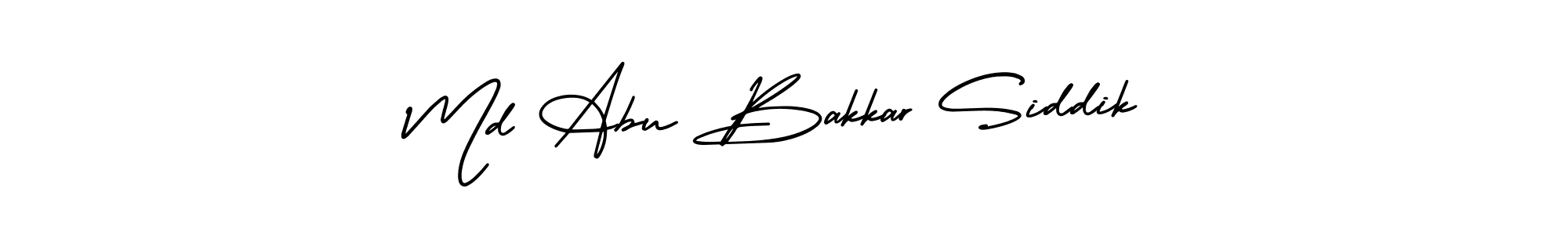 How to make Md Abu Bakkar Siddik name signature. Use AmerikaSignatureDemo-Regular style for creating short signs online. This is the latest handwritten sign. Md Abu Bakkar Siddik signature style 3 images and pictures png