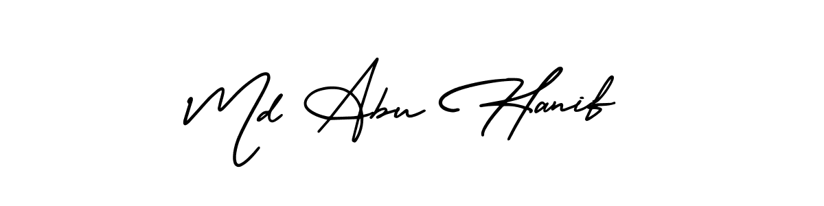 Md Abu Hanif stylish signature style. Best Handwritten Sign (AmerikaSignatureDemo-Regular) for my name. Handwritten Signature Collection Ideas for my name Md Abu Hanif. Md Abu Hanif signature style 3 images and pictures png