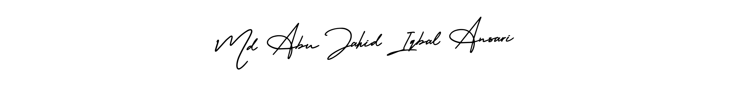 AmerikaSignatureDemo-Regular is a professional signature style that is perfect for those who want to add a touch of class to their signature. It is also a great choice for those who want to make their signature more unique. Get Md Abu Jahid Iqbal Ansari name to fancy signature for free. Md Abu Jahid Iqbal Ansari signature style 3 images and pictures png
