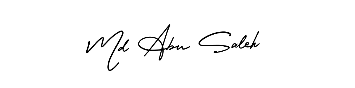 The best way (AmerikaSignatureDemo-Regular) to make a short signature is to pick only two or three words in your name. The name Md Abu Saleh include a total of six letters. For converting this name. Md Abu Saleh signature style 3 images and pictures png