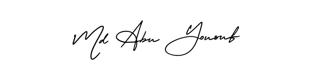 Check out images of Autograph of Md Abu Yousuf name. Actor Md Abu Yousuf Signature Style. AmerikaSignatureDemo-Regular is a professional sign style online. Md Abu Yousuf signature style 3 images and pictures png