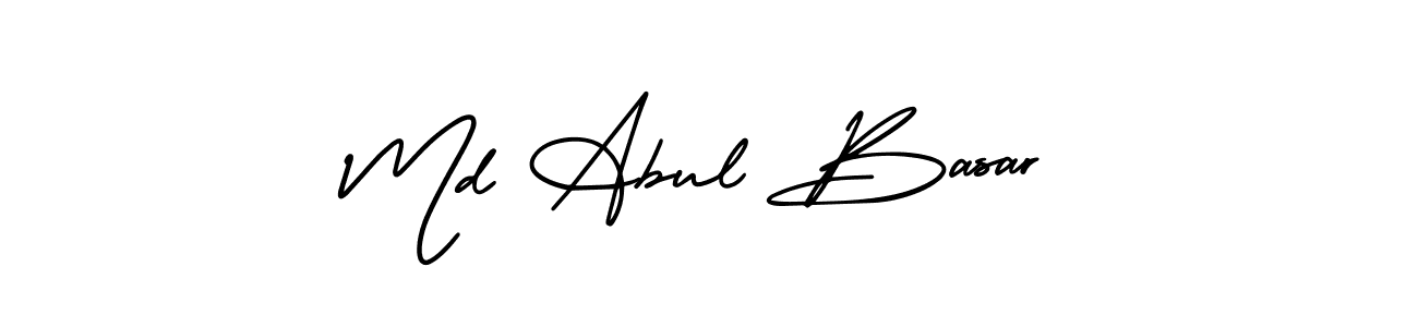 Use a signature maker to create a handwritten signature online. With this signature software, you can design (AmerikaSignatureDemo-Regular) your own signature for name Md Abul Basar. Md Abul Basar signature style 3 images and pictures png