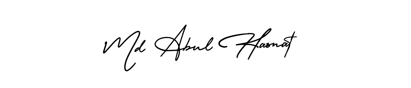 Make a beautiful signature design for name Md Abul Hasnat. With this signature (AmerikaSignatureDemo-Regular) style, you can create a handwritten signature for free. Md Abul Hasnat signature style 3 images and pictures png