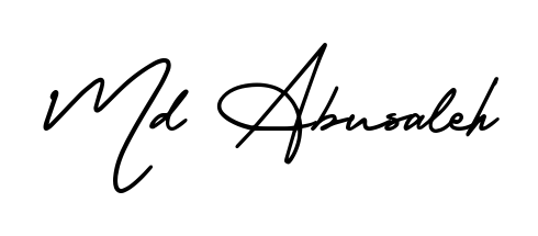 A modern signature idea for name Md Abusaleh using AmerikaSignatureDemo-Regular font. Clean strokes and elegant curves make it stand out instantly. Md Abusaleh signature style 3 images and pictures png