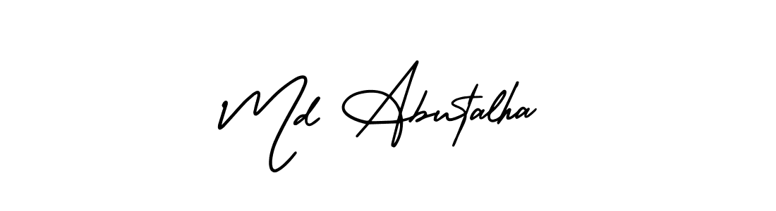 Md Abutalha stylish signature style. Best Handwritten Sign (AmerikaSignatureDemo-Regular) for my name. Handwritten Signature Collection Ideas for my name Md Abutalha. Md Abutalha signature style 3 images and pictures png