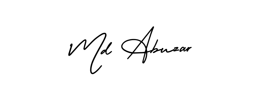 Create a beautiful signature design for name Md Abuzar. With this signature (AmerikaSignatureDemo-Regular) fonts, you can make a handwritten signature for free. Md Abuzar signature style 3 images and pictures png