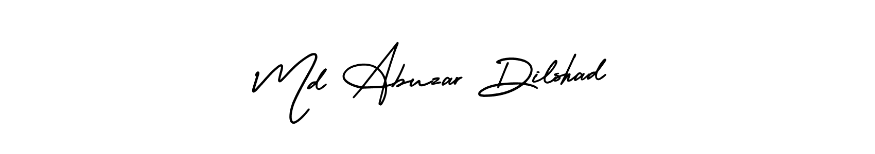This is the best signature style for the Md Abuzar Dilshad name. Also you like these signature font (AmerikaSignatureDemo-Regular). Mix name signature. Md Abuzar Dilshad signature style 3 images and pictures png