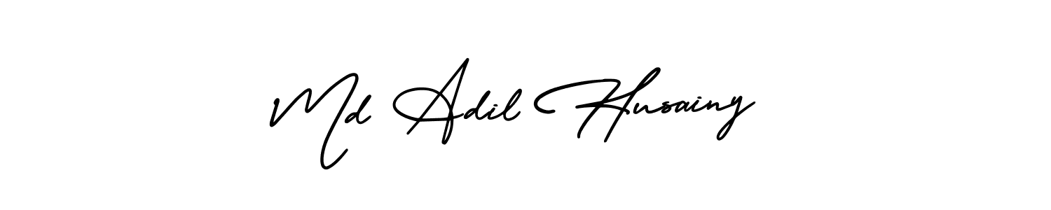 Use a signature maker to create a handwritten signature online. With this signature software, you can design (AmerikaSignatureDemo-Regular) your own signature for name Md Adil Husainy. Md Adil Husainy signature style 3 images and pictures png