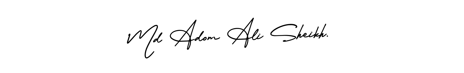 Use a signature maker to create a handwritten signature online. With this signature software, you can design (AmerikaSignatureDemo-Regular) your own signature for name Md Adom Ali Sheikh.. Md Adom Ali Sheikh. signature style 3 images and pictures png