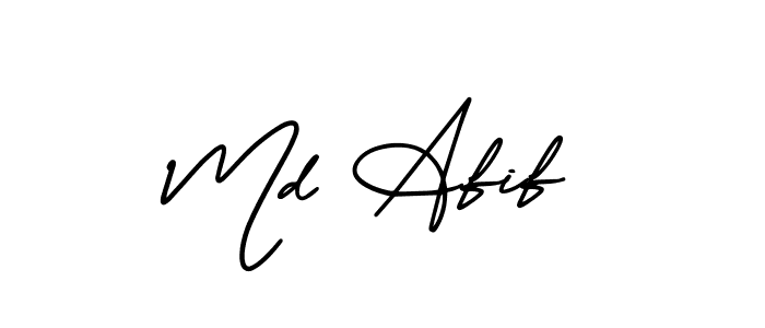 Similarly AmerikaSignatureDemo-Regular is the best handwritten signature design. Signature creator online .You can use it as an online autograph creator for name Md Afif. Md Afif signature style 3 images and pictures png