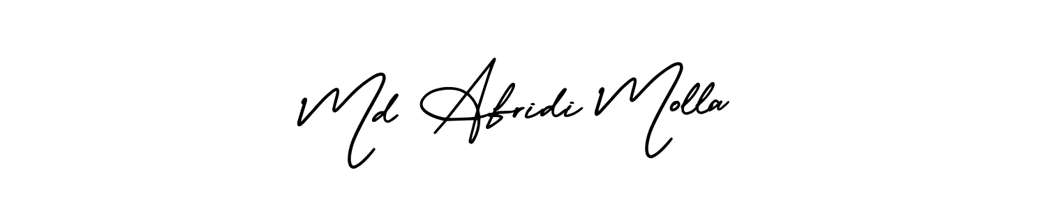 Also You can easily find your signature by using the search form. We will create Md Afridi Molla name handwritten signature images for you free of cost using AmerikaSignatureDemo-Regular sign style. Md Afridi Molla signature style 3 images and pictures png