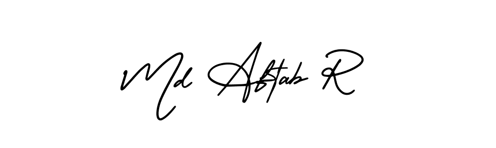 Create a beautiful signature design for name Md Aftab R. With this signature (AmerikaSignatureDemo-Regular) fonts, you can make a handwritten signature for free. Md Aftab R signature style 3 images and pictures png