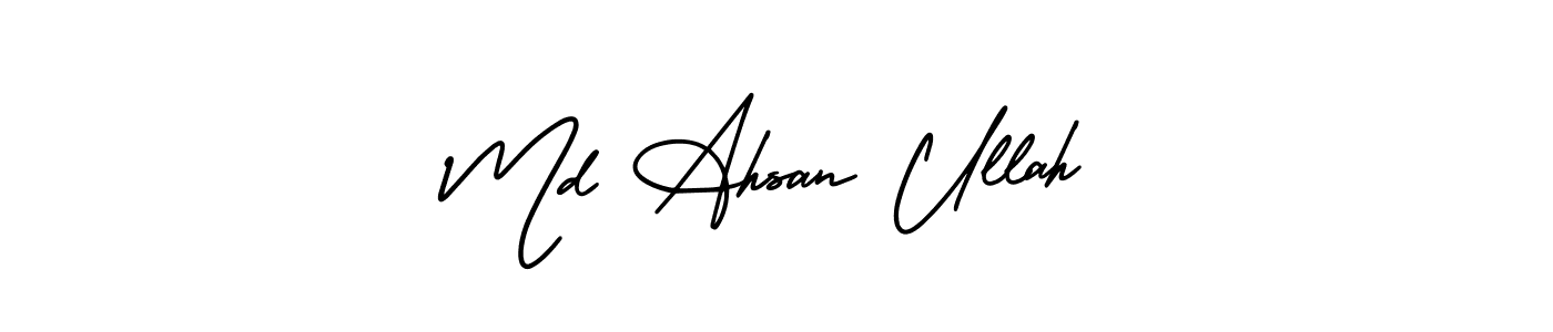 Create a beautiful signature design for name Md Ahsan Ullah. With this signature (AmerikaSignatureDemo-Regular) fonts, you can make a handwritten signature for free. Md Ahsan Ullah signature style 3 images and pictures png