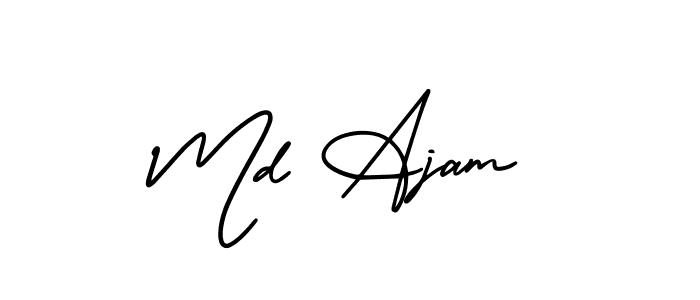 AmerikaSignatureDemo-Regular is a professional signature style that is perfect for those who want to add a touch of class to their signature. It is also a great choice for those who want to make their signature more unique. Get Md Ajam name to fancy signature for free. Md Ajam signature style 3 images and pictures png