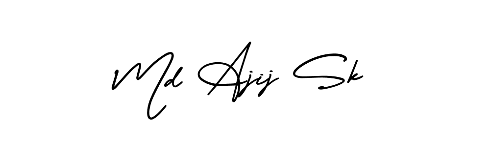 if you are searching for the best signature style for your name Md Ajij Sk. so please give up your signature search. here we have designed multiple signature styles  using AmerikaSignatureDemo-Regular. Md Ajij Sk signature style 3 images and pictures png