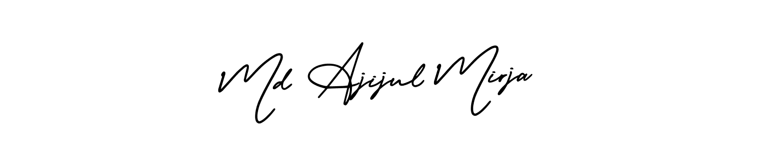 Create a beautiful signature design for name Md Ajijul Mirja. With this signature (AmerikaSignatureDemo-Regular) fonts, you can make a handwritten signature for free. Md Ajijul Mirja signature style 3 images and pictures png