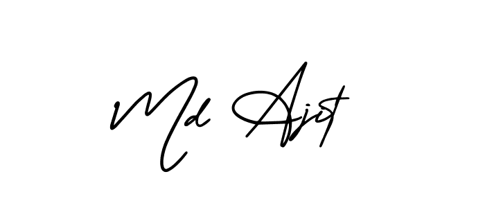 It looks lik you need a new signature style for name Md Ajit. Design unique handwritten (AmerikaSignatureDemo-Regular) signature with our free signature maker in just a few clicks. Md Ajit signature style 3 images and pictures png