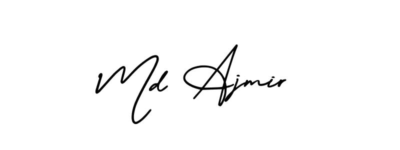 Make a beautiful signature design for name Md Ajmir. With this signature (AmerikaSignatureDemo-Regular) style, you can create a handwritten signature for free. Md Ajmir signature style 3 images and pictures png