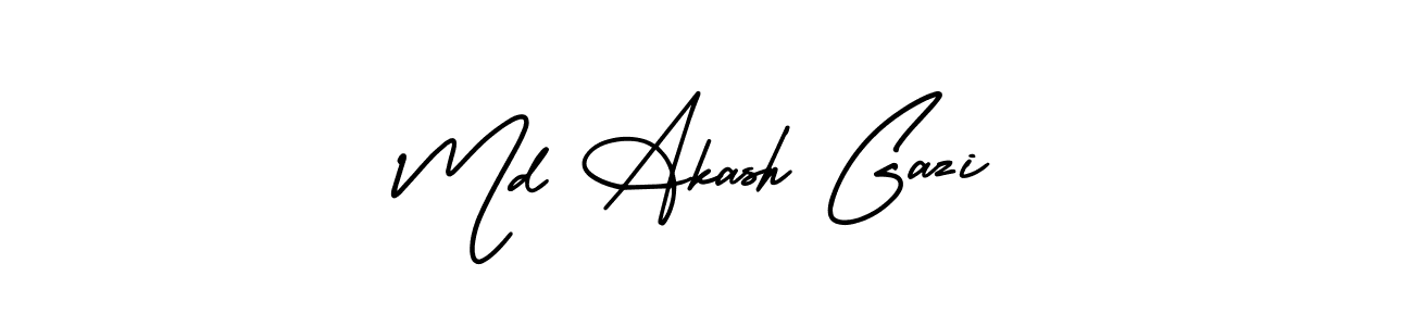 Create a beautiful signature design for name Md Akash Gazi. With this signature (AmerikaSignatureDemo-Regular) fonts, you can make a handwritten signature for free. Md Akash Gazi signature style 3 images and pictures png