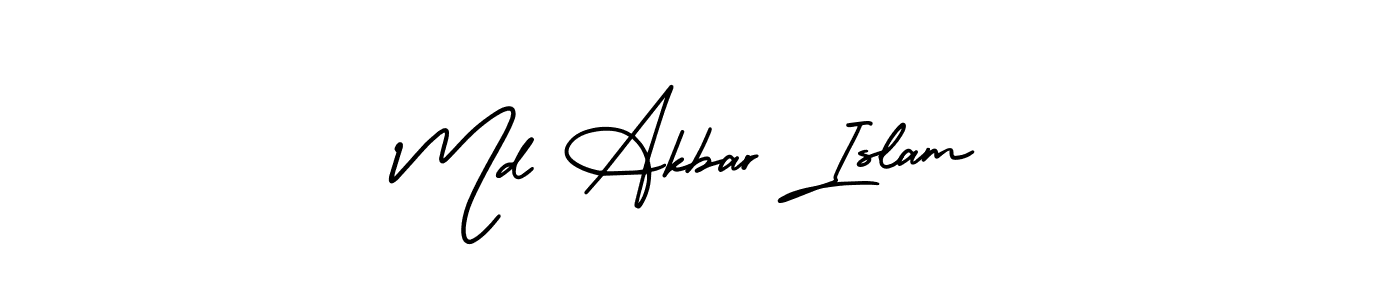 How to make Md Akbar Islam signature? AmerikaSignatureDemo-Regular is a professional autograph style. Create handwritten signature for Md Akbar Islam name. Md Akbar Islam signature style 3 images and pictures png