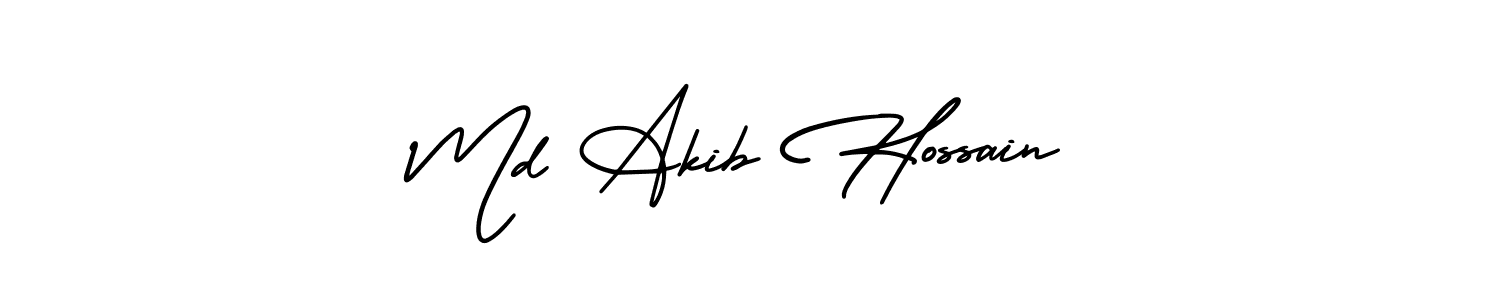 Md Akib Hossain stylish signature style. Best Handwritten Sign (AmerikaSignatureDemo-Regular) for my name. Handwritten Signature Collection Ideas for my name Md Akib Hossain. Md Akib Hossain signature style 3 images and pictures png