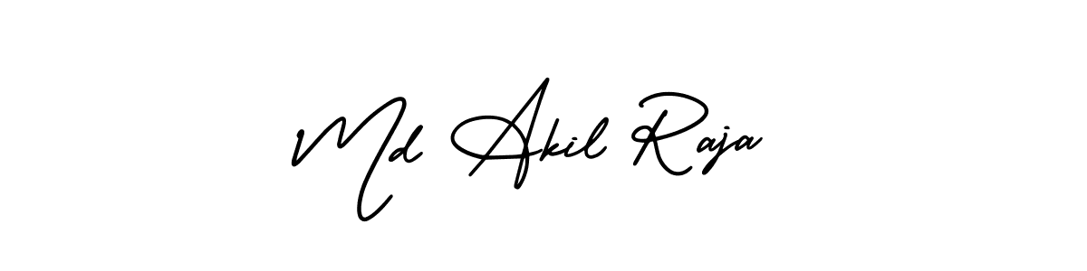 Similarly AmerikaSignatureDemo-Regular is the best handwritten signature design. Signature creator online .You can use it as an online autograph creator for name Md Akil Raja. Md Akil Raja signature style 3 images and pictures png