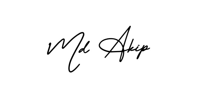 Also we have Md Akip name is the best signature style. Create professional handwritten signature collection using AmerikaSignatureDemo-Regular autograph style. Md Akip signature style 3 images and pictures png