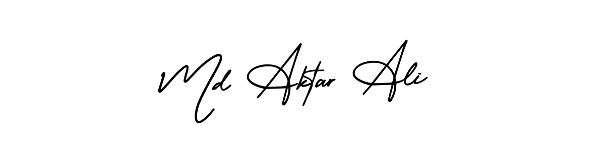 Also You can easily find your signature by using the search form. We will create Md Aktar Ali name handwritten signature images for you free of cost using AmerikaSignatureDemo-Regular sign style. Md Aktar Ali signature style 3 images and pictures png