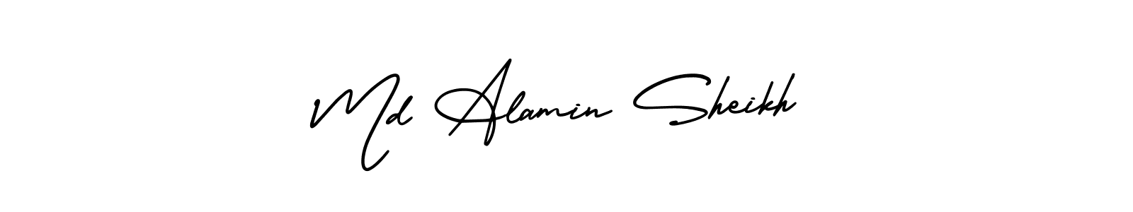 Make a beautiful signature design for name Md Alamin Sheikh. With this signature (AmerikaSignatureDemo-Regular) style, you can create a handwritten signature for free. Md Alamin Sheikh signature style 3 images and pictures png