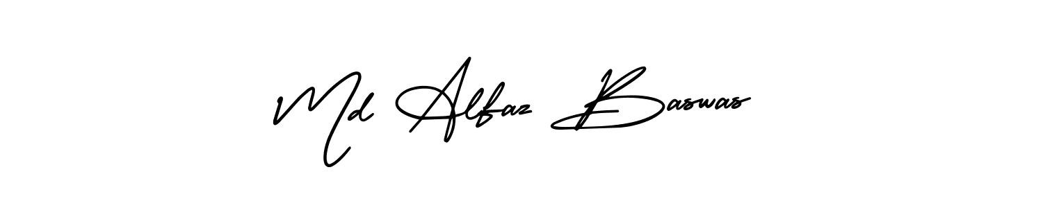 You should practise on your own different ways (AmerikaSignatureDemo-Regular) to write your name (Md Alfaz Baswas) in signature. don't let someone else do it for you. Md Alfaz Baswas signature style 3 images and pictures png