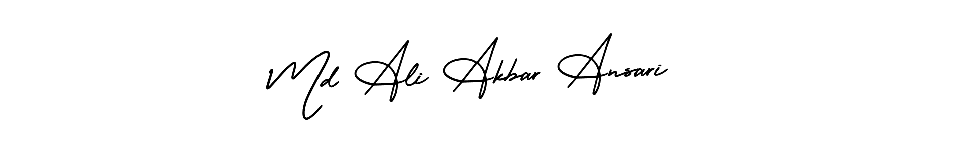 This is the best signature style for the Md Ali Akbar Ansari name. Also you like these signature font (AmerikaSignatureDemo-Regular). Mix name signature. Md Ali Akbar Ansari signature style 3 images and pictures png