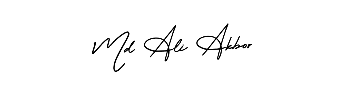 AmerikaSignatureDemo-Regular is a professional signature style that is perfect for those who want to add a touch of class to their signature. It is also a great choice for those who want to make their signature more unique. Get Md Ali Akbor name to fancy signature for free. Md Ali Akbor signature style 3 images and pictures png