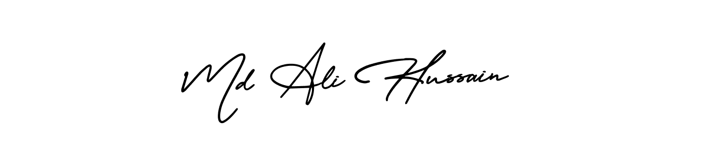 Also You can easily find your signature by using the search form. We will create Md Ali Hussain name handwritten signature images for you free of cost using AmerikaSignatureDemo-Regular sign style. Md Ali Hussain signature style 3 images and pictures png