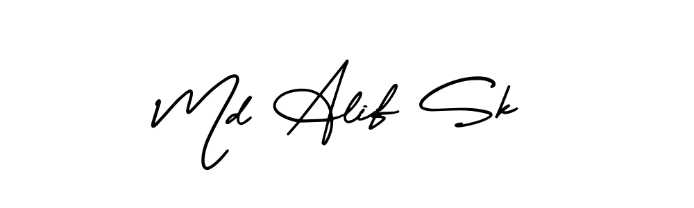 Design your own signature with our free online signature maker. With this signature software, you can create a handwritten (AmerikaSignatureDemo-Regular) signature for name Md Alif Sk. Md Alif Sk signature style 3 images and pictures png