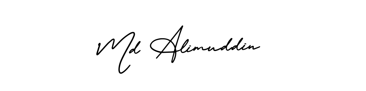 Use a signature maker to create a handwritten signature online. With this signature software, you can design (AmerikaSignatureDemo-Regular) your own signature for name Md Alimuddin. Md Alimuddin signature style 3 images and pictures png