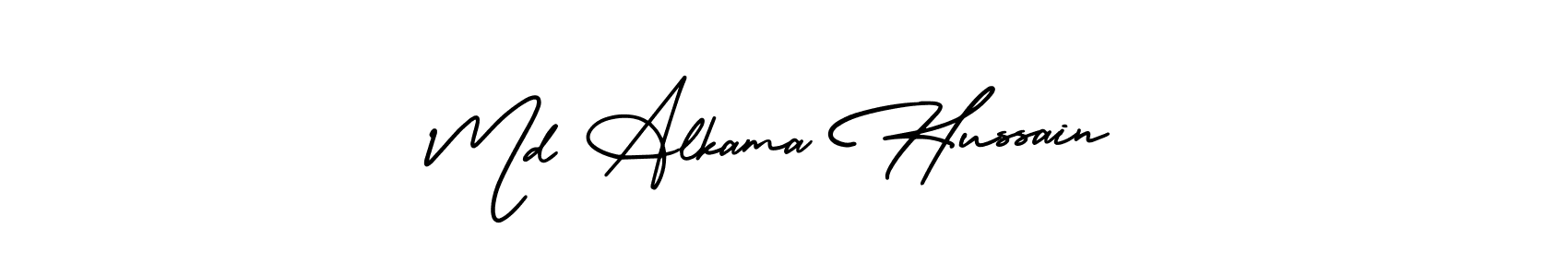 Also You can easily find your signature by using the search form. We will create Md Alkama Hussain name handwritten signature images for you free of cost using AmerikaSignatureDemo-Regular sign style. Md Alkama Hussain signature style 3 images and pictures png