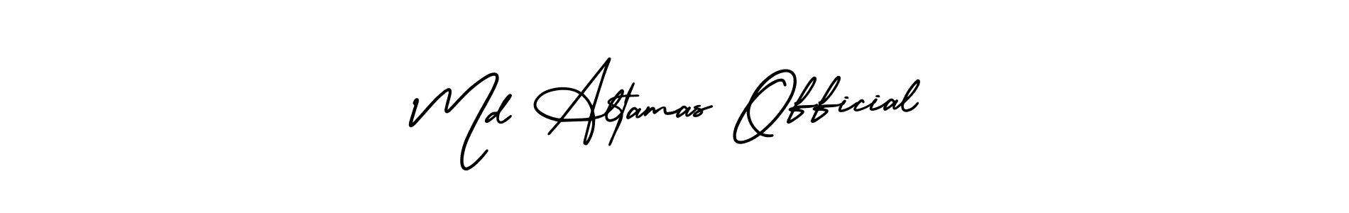 Md Altamas Official stylish signature style. Best Handwritten Sign (AmerikaSignatureDemo-Regular) for my name. Handwritten Signature Collection Ideas for my name Md Altamas Official. Md Altamas Official signature style 3 images and pictures png