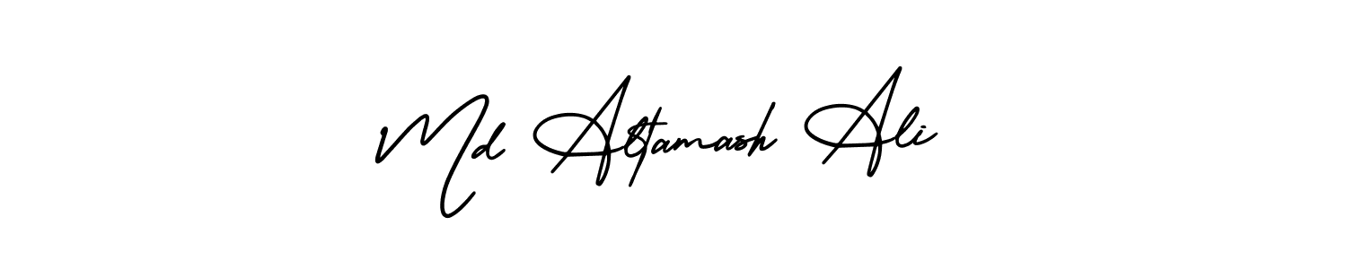 Md Altamash Ali stylish signature style. Best Handwritten Sign (AmerikaSignatureDemo-Regular) for my name. Handwritten Signature Collection Ideas for my name Md Altamash Ali. Md Altamash Ali signature style 3 images and pictures png