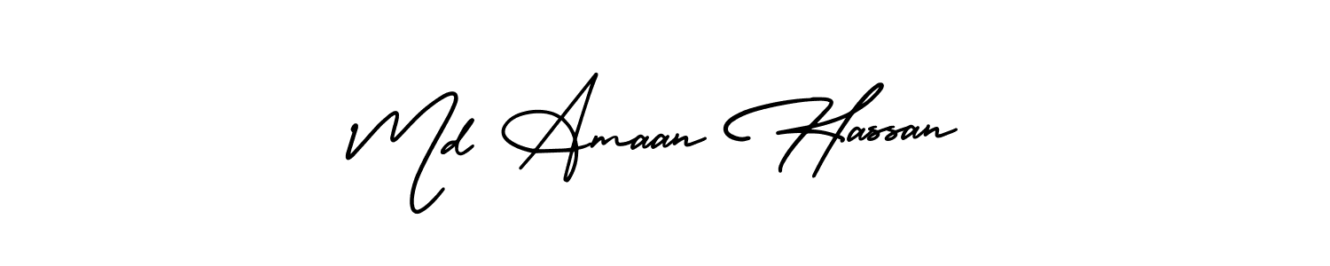 Similarly AmerikaSignatureDemo-Regular is the best handwritten signature design. Signature creator online .You can use it as an online autograph creator for name Md Amaan Hassan. Md Amaan Hassan signature style 3 images and pictures png