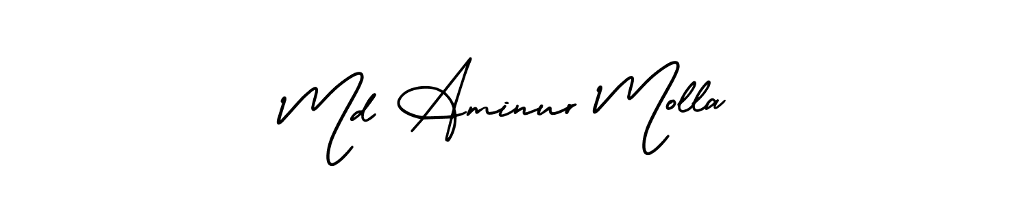 Design your own signature with our free online signature maker. With this signature software, you can create a handwritten (AmerikaSignatureDemo-Regular) signature for name Md Aminur Molla. Md Aminur Molla signature style 3 images and pictures png