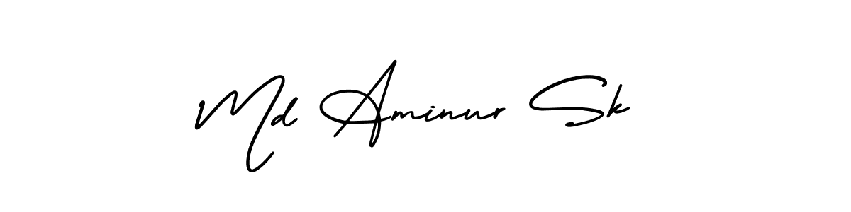 How to make Md Aminur Sk name signature. Use AmerikaSignatureDemo-Regular style for creating short signs online. This is the latest handwritten sign. Md Aminur Sk signature style 3 images and pictures png