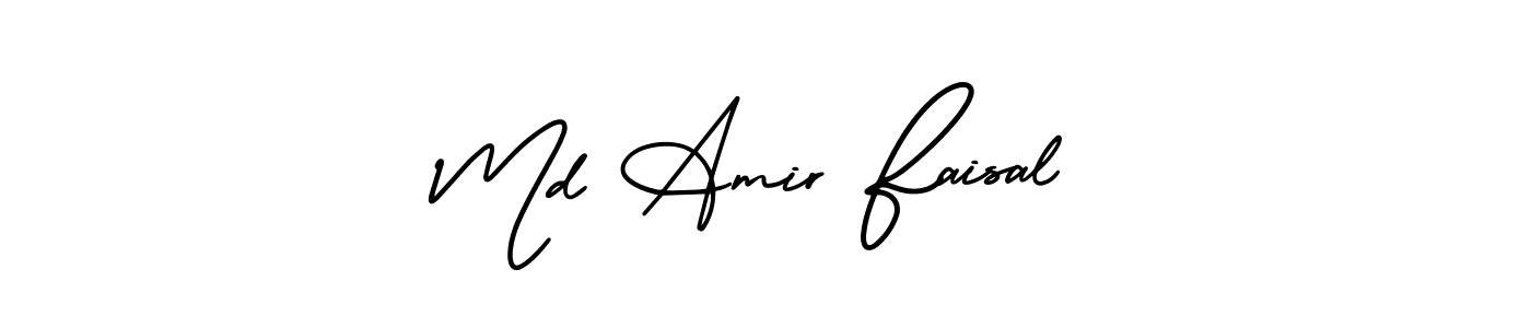 The best way (AmerikaSignatureDemo-Regular) to make a short signature is to pick only two or three words in your name. The name Md Amir Faisal include a total of six letters. For converting this name. Md Amir Faisal signature style 3 images and pictures png