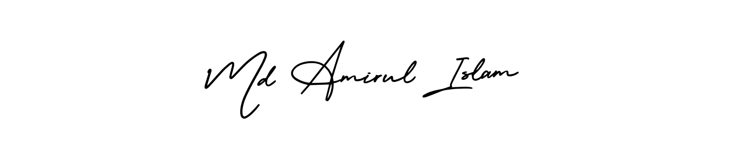 You should practise on your own different ways (AmerikaSignatureDemo-Regular) to write your name (Md Amirul Islam) in signature. don't let someone else do it for you. Md Amirul Islam signature style 3 images and pictures png