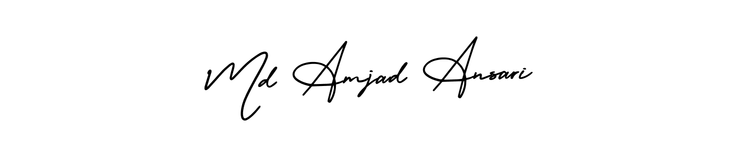 Also You can easily find your signature by using the search form. We will create Md Amjad Ansari name handwritten signature images for you free of cost using AmerikaSignatureDemo-Regular sign style. Md Amjad Ansari signature style 3 images and pictures png