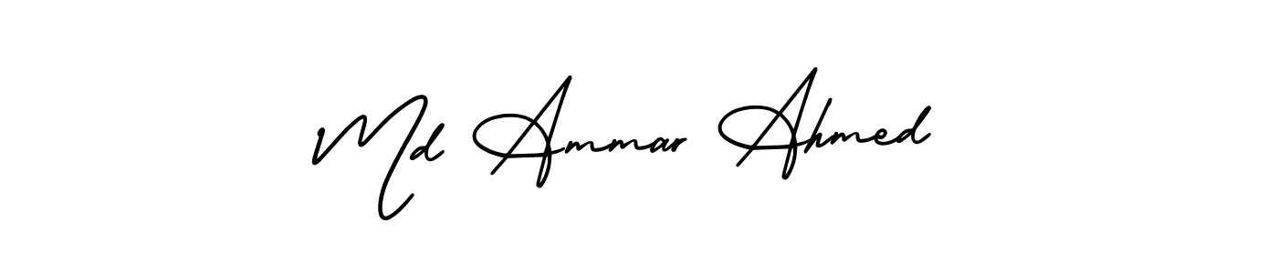 Make a short Md Ammar Ahmed signature style. Manage your documents anywhere anytime using AmerikaSignatureDemo-Regular. Create and add eSignatures, submit forms, share and send files easily. Md Ammar Ahmed signature style 3 images and pictures png