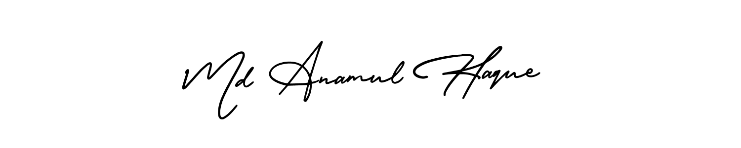 Also You can easily find your signature by using the search form. We will create Md Anamul Haque name handwritten signature images for you free of cost using AmerikaSignatureDemo-Regular sign style. Md Anamul Haque signature style 3 images and pictures png