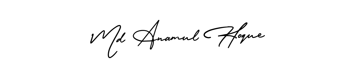 Design your own signature with our free online signature maker. With this signature software, you can create a handwritten (AmerikaSignatureDemo-Regular) signature for name Md Anamul Hoque. Md Anamul Hoque signature style 3 images and pictures png